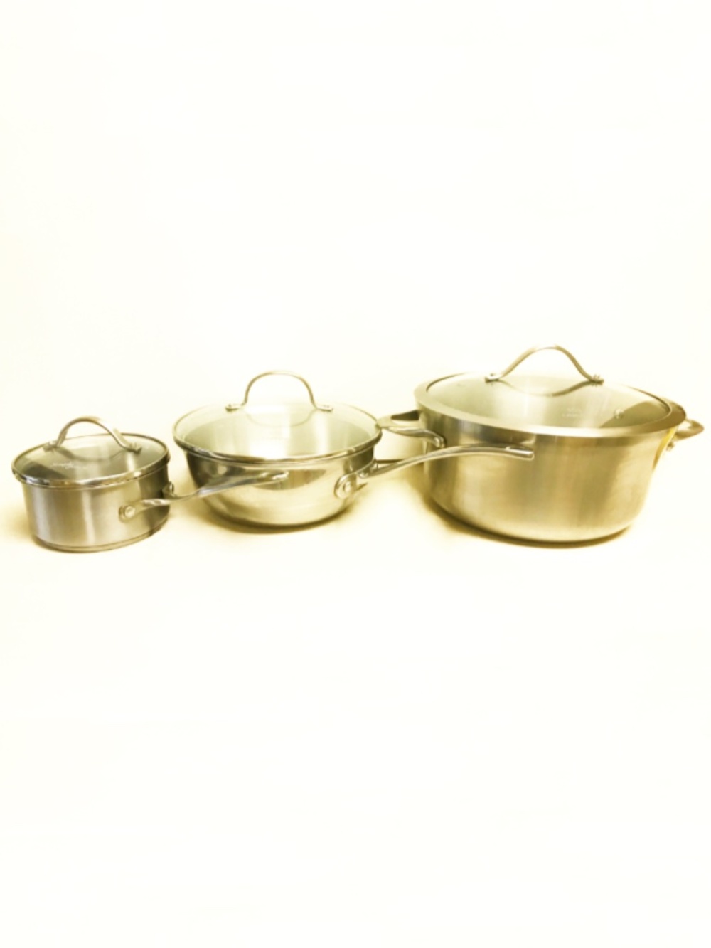 Calphalon Premier 3 Piece Stainless Steel Cookware Set